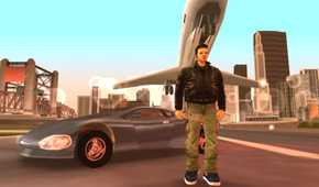 Claude standing on an airport - Grand Theft Auto 3