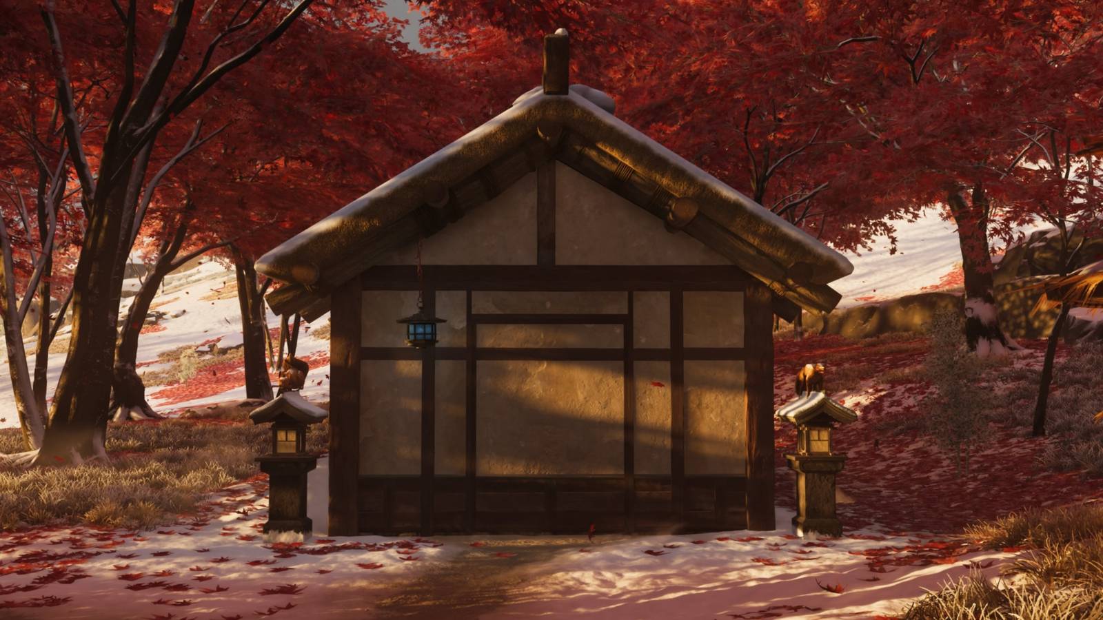 closed off buildings in ghost of yotei