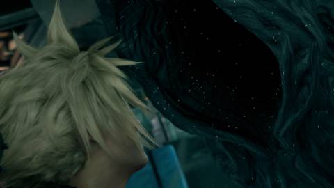 Cloud and a whisper in Final Fantasy 7 Remake