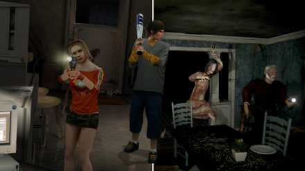 Co-op horror game suspenseful ambiguity