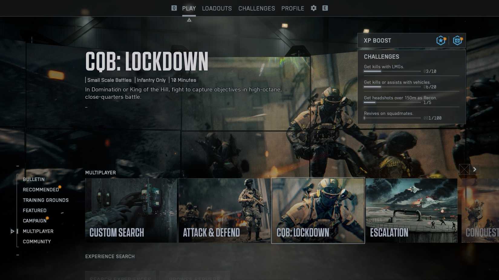 Bloqueio CQB Desafios perigosos em Battlefield 6 — Dropraro