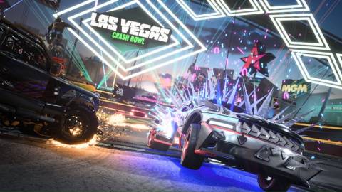 Crashing into a car in Destruction AllStars