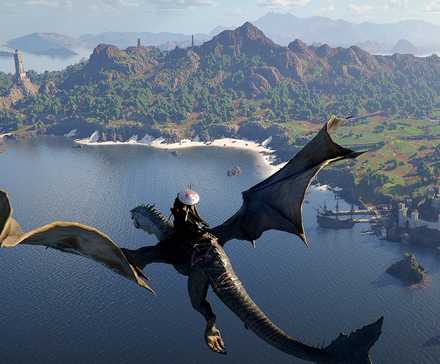 Crimson Desert Open World Flying Dragon