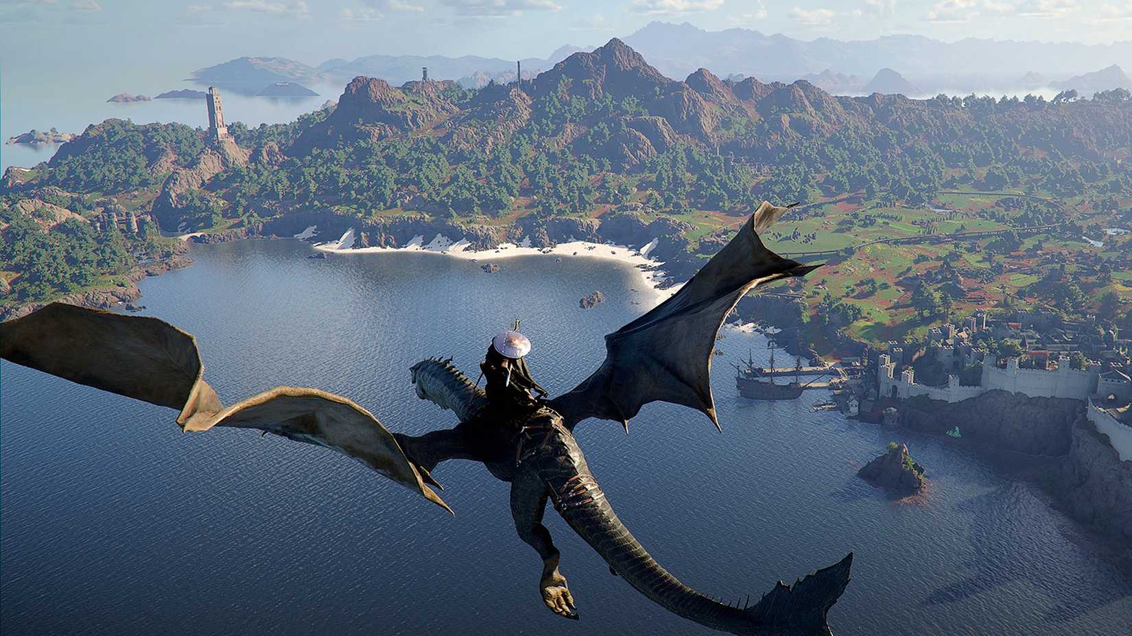 Crimson Desert Open World Flying Dragon