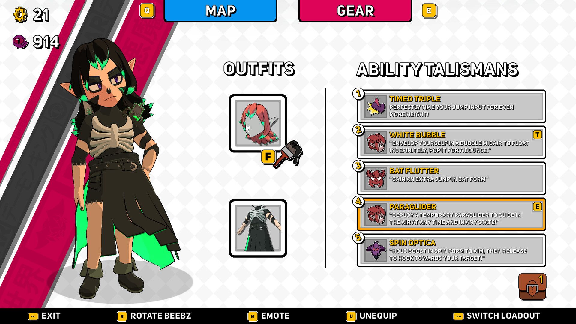 Customizing a character in Demon Tides