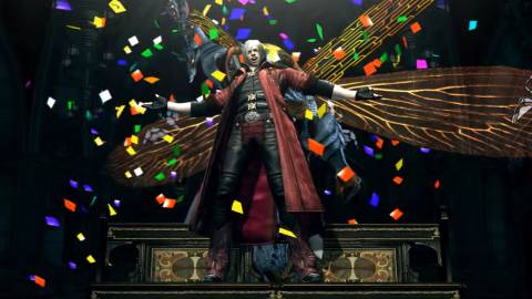 Dante makes fun of Agnus before their fight - Devil May Cry 4