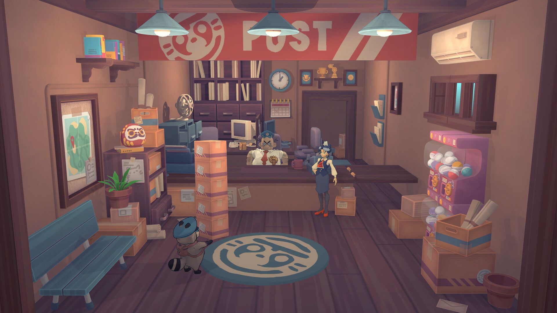 Delivering packages in Tanuki Pon’s Summer