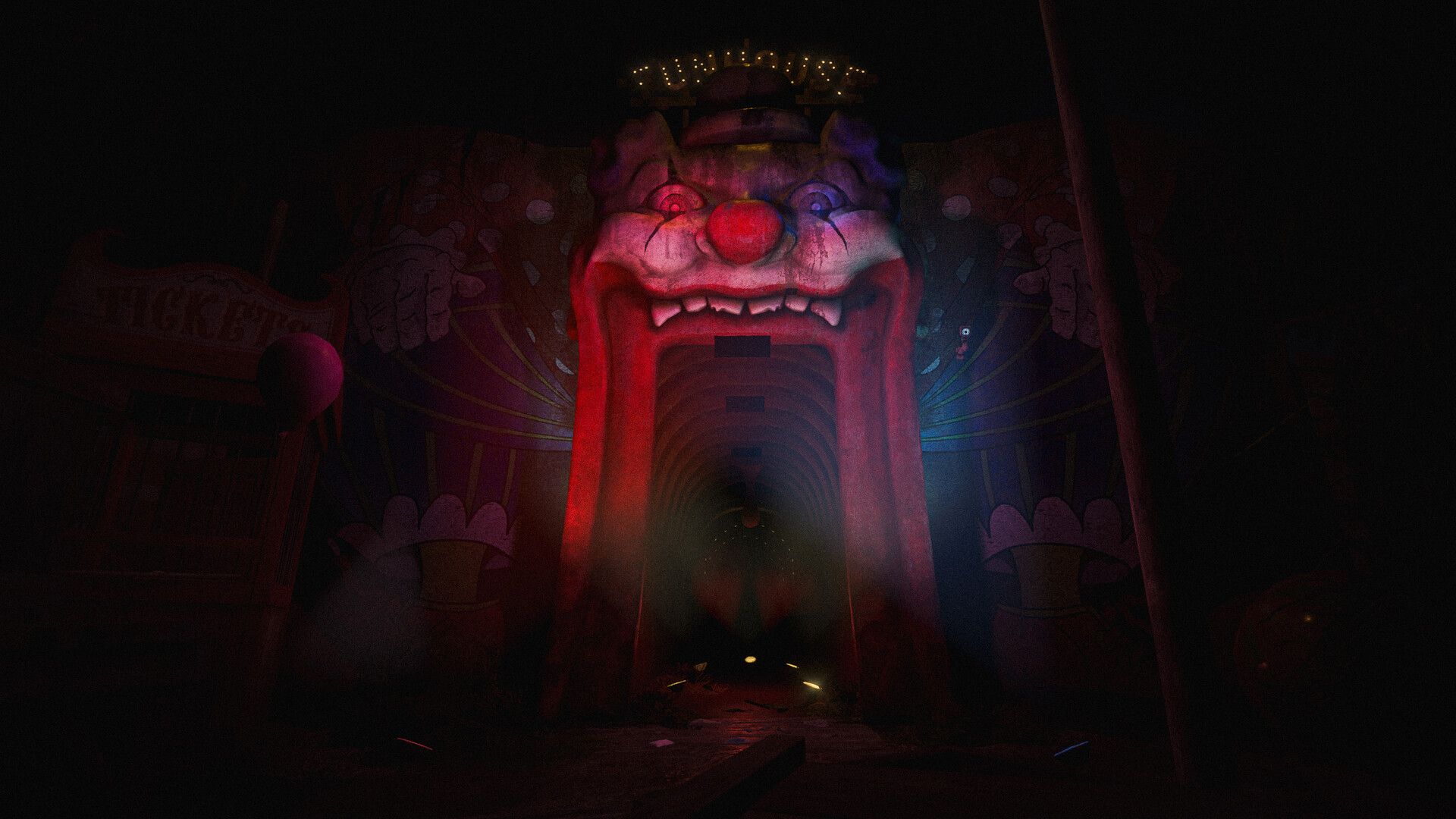 devour clown face funhouse