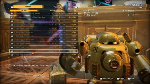 Digimon Story Time Stranger Digi Egg of Miracles requires Digi Jewel