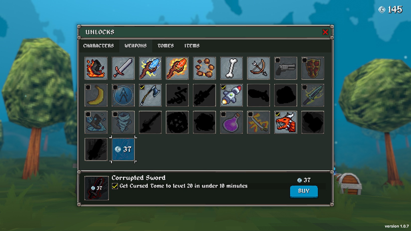 disabled weapons megabonk