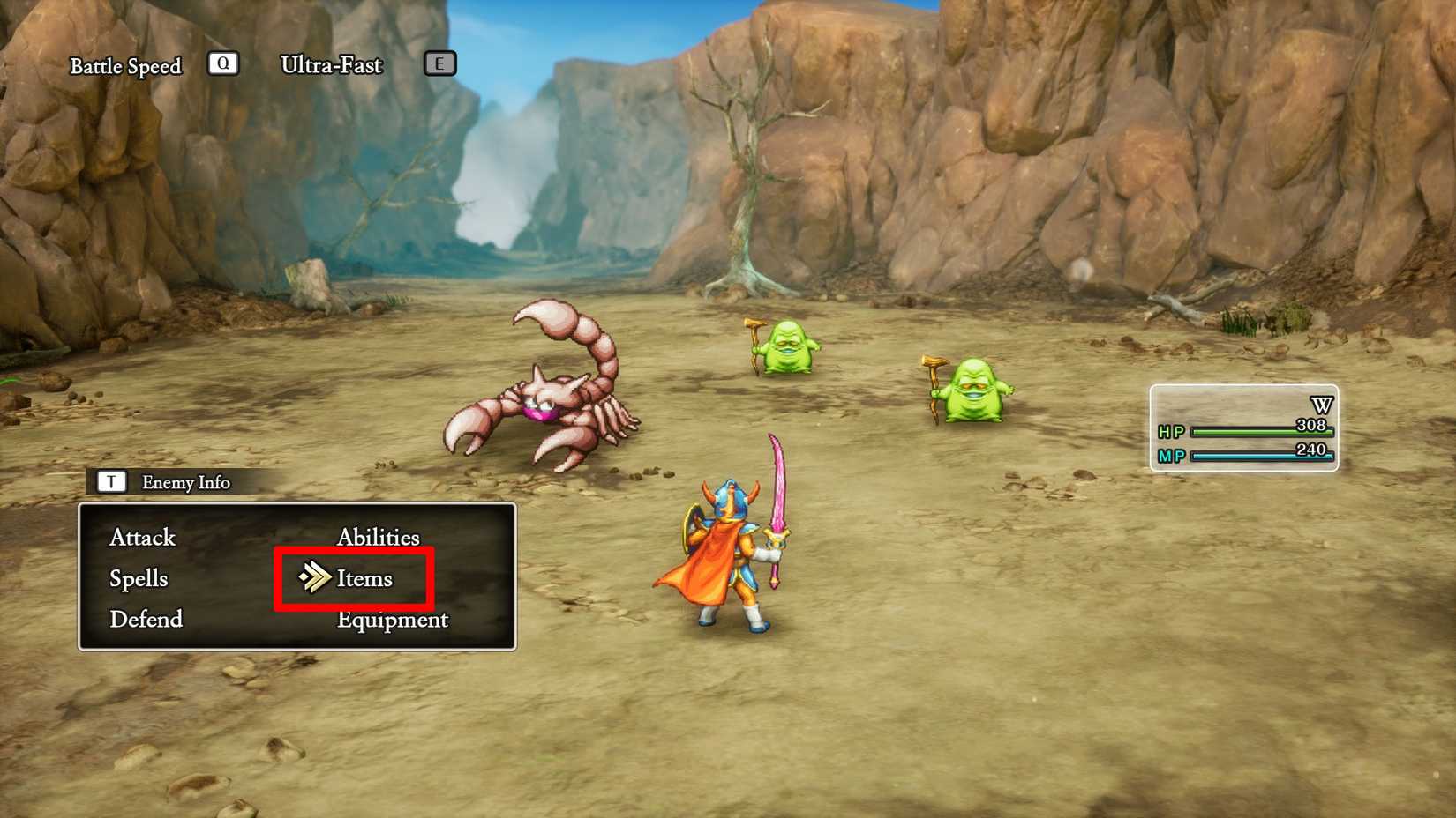 dq1 use item in combat