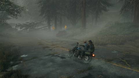 Driving a bike in Days Gone