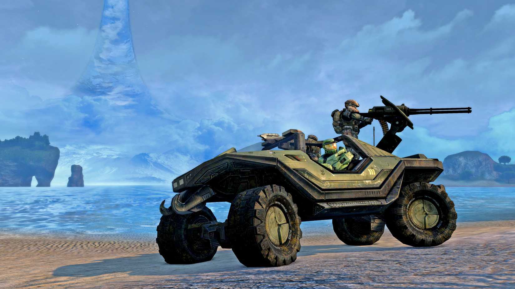 Driving a warthog in Halo Combat Evolved Anniversary