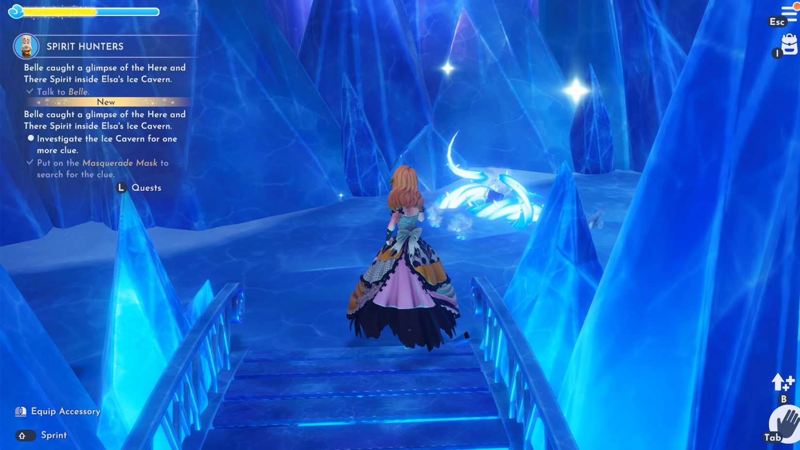 elsa ice cavern clue location in ddv disney dreamlight valley