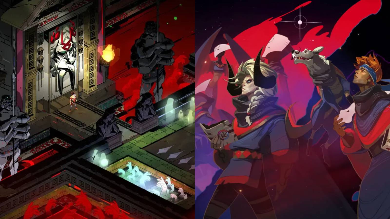 Environment in Hades and Characters in Pyre