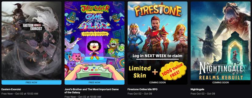 egs free games right now october 2025