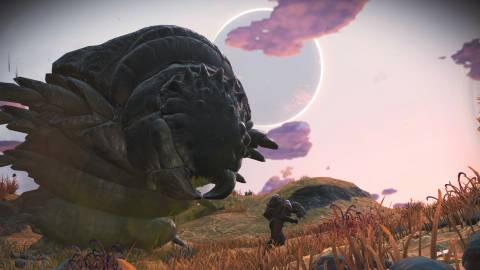 Escaping from a giant beast - No Man's Sky