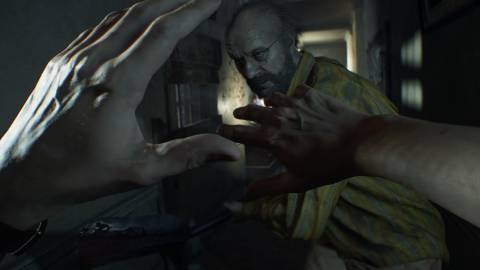 Ethan fighting Jack - Resident Evil 7