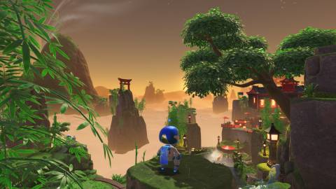 Exploring a garden in Astro Bot (2024)