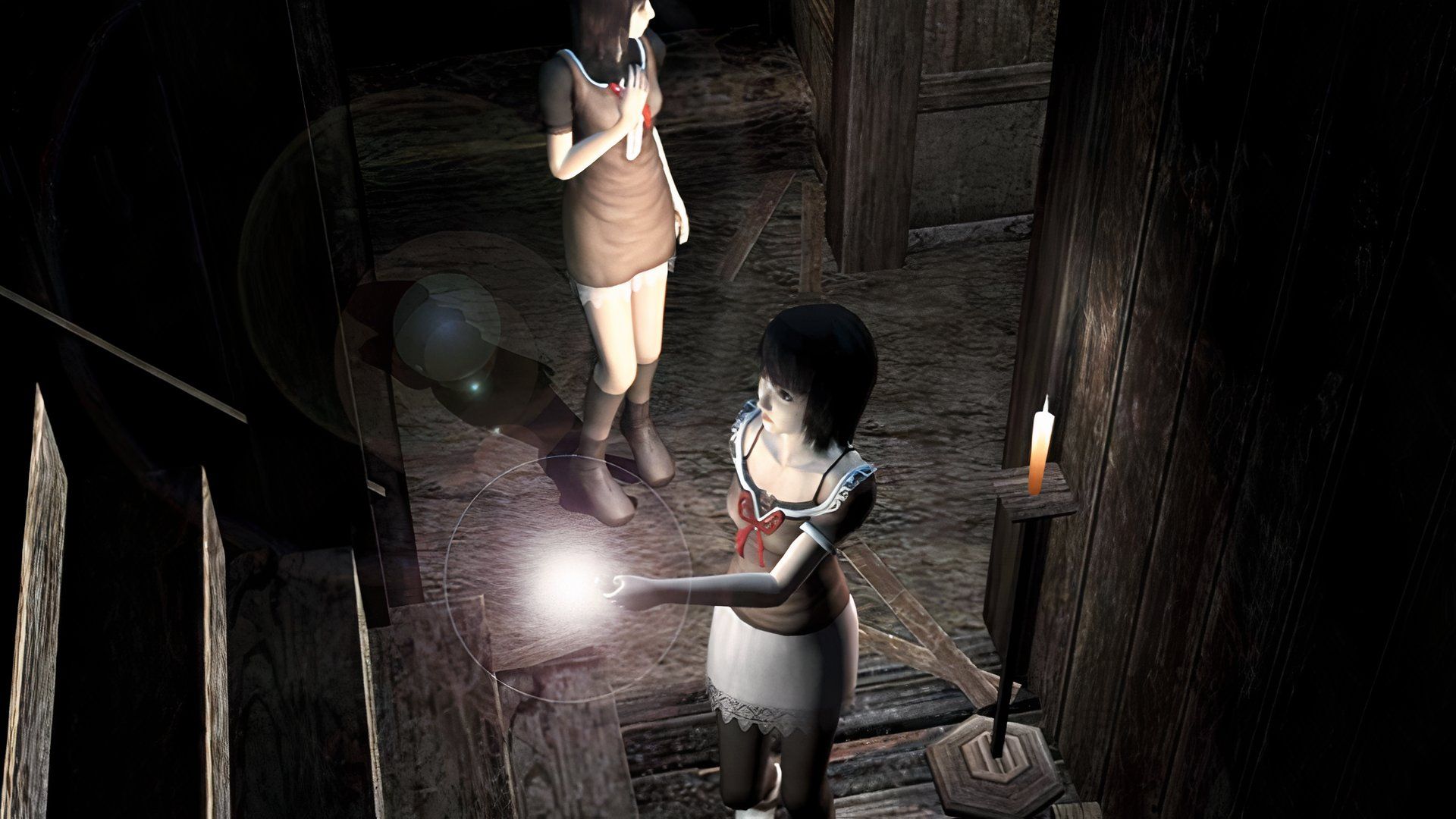 Exploring a house in Fatal Frame 2 Crimson Butterfly (PS2)