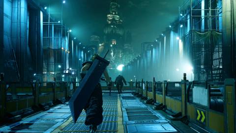 Exploring a reactor in Final Fantasy 7 Remake