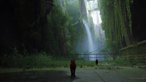 Exploring with other cats in Stray