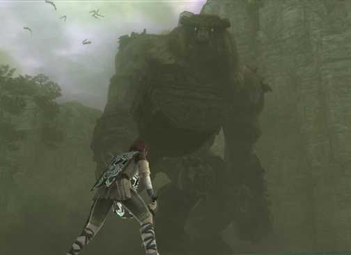 Facing a Colossus in Shadow Of The Colossus (PS2)