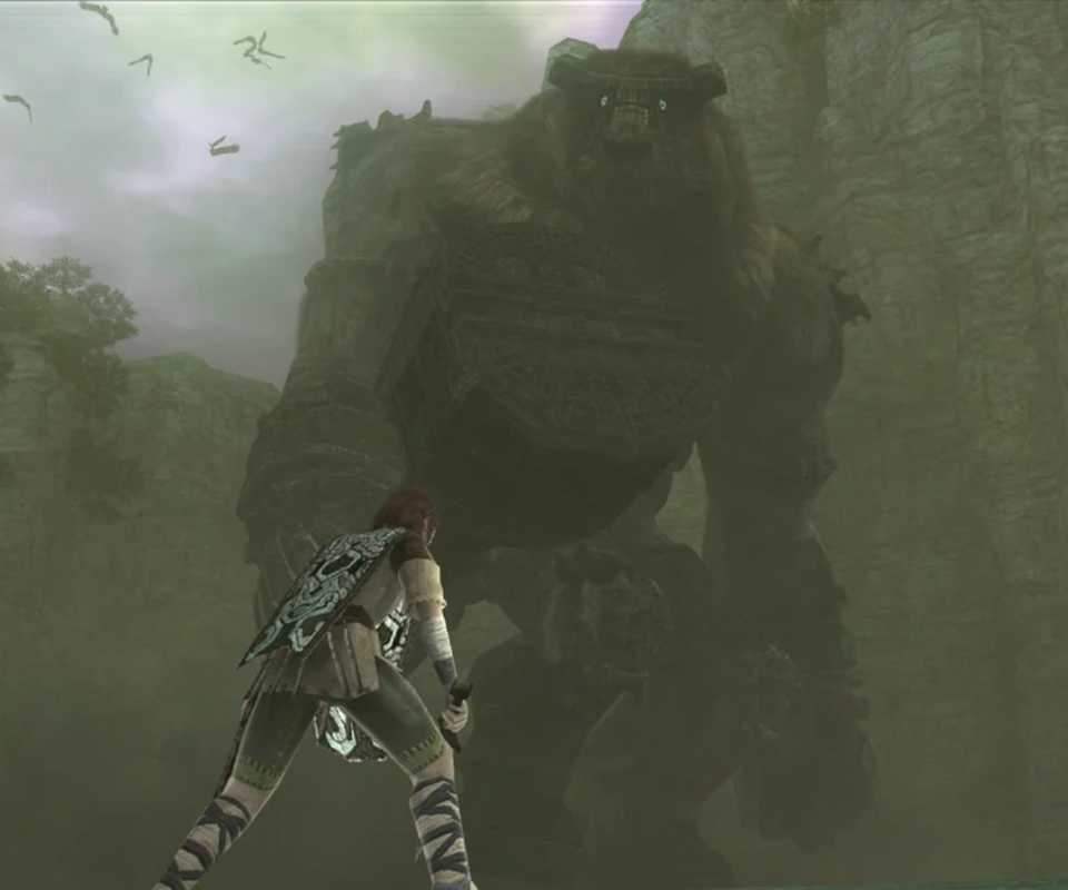 Facing a Colossus in Shadow Of The Colossus (PS2)