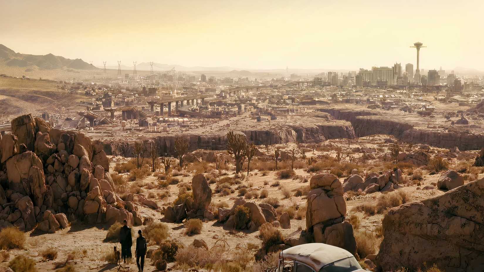 Fallout tv s2 trailer screeshot walking to vegas