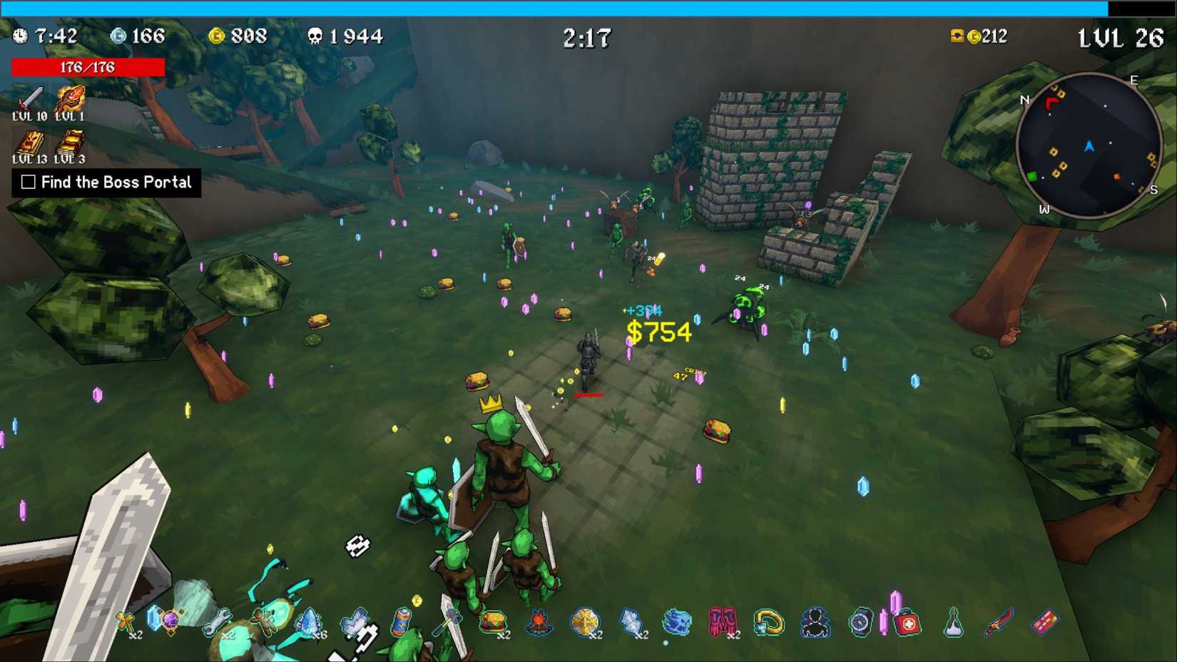 farming xp megabonk