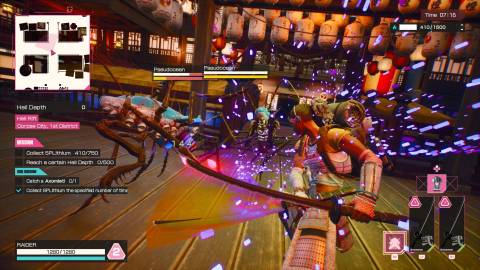 Fighting a bunch of bug-like enemies - Let It Die Inferno