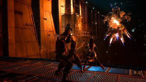 Fighting Air Buster in Final Fantasy 7 Remake