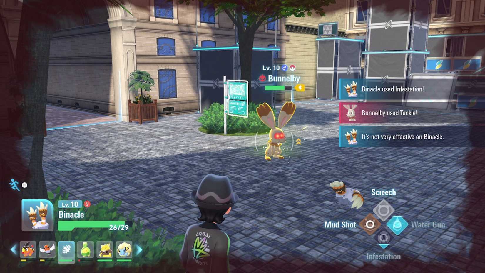fighting alpha bunnelby in pokemon legends za