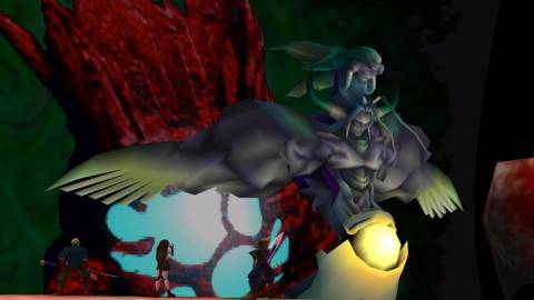 Fighting Bizarro-Sephiroth in Final Fantasy 7