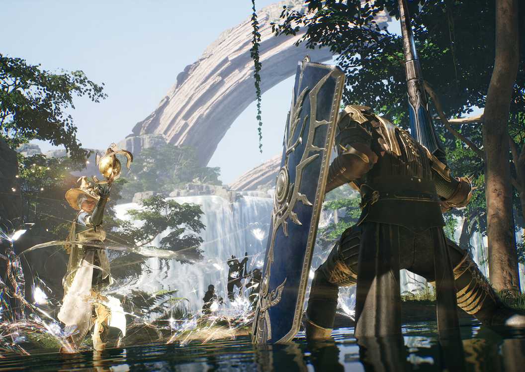 Pertarungan musuh di Chrono Odyssey, game kustomisasi MMORPG.