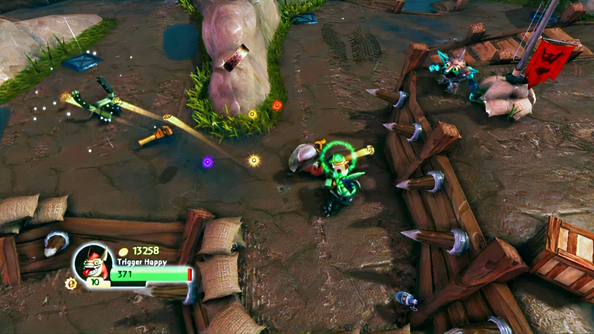 Fighting enemies in Skylanders Spyro's Adventure