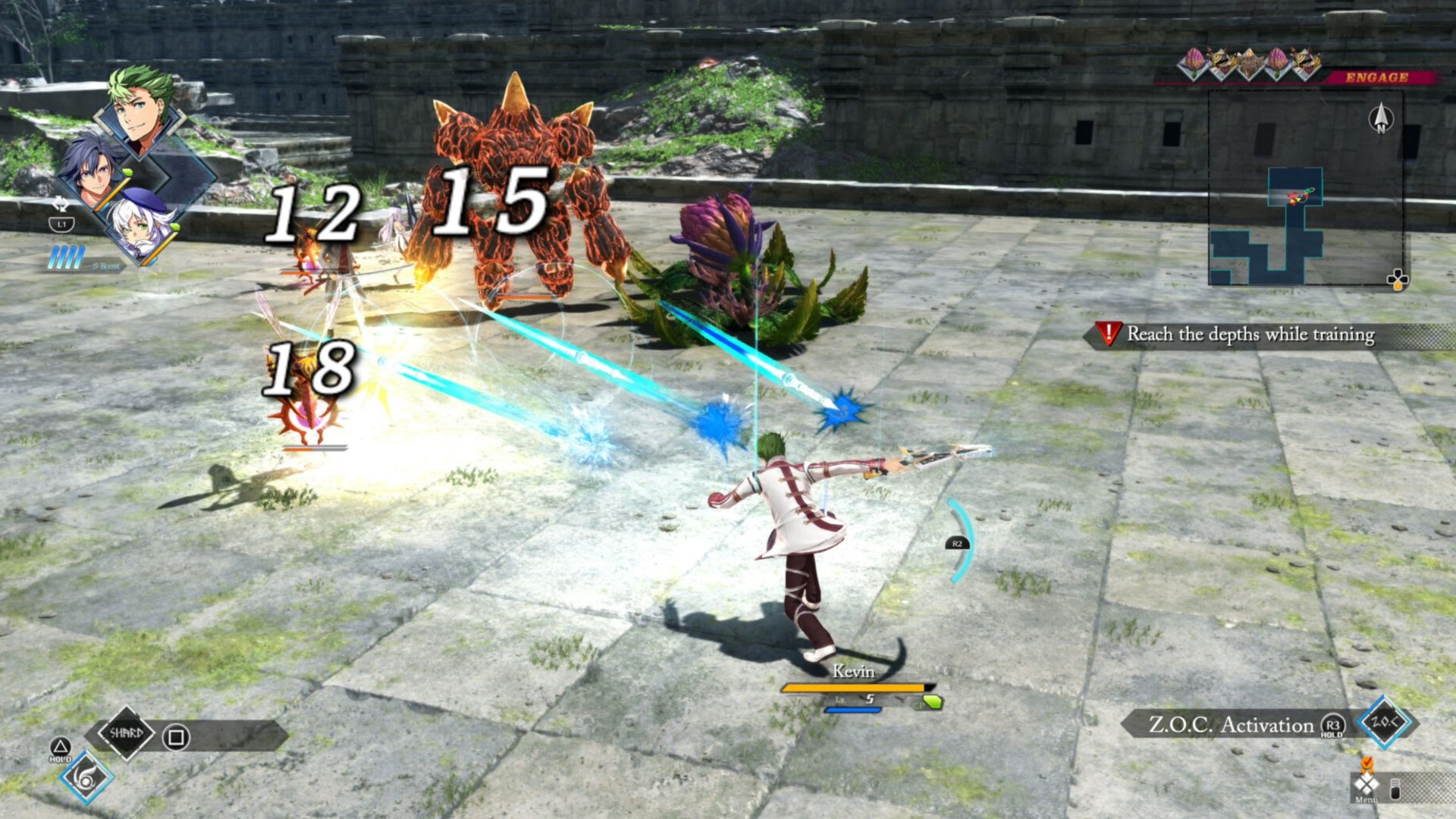 Fighting enemies in The Legend Of Heroes Trails Beyond The Horizon
