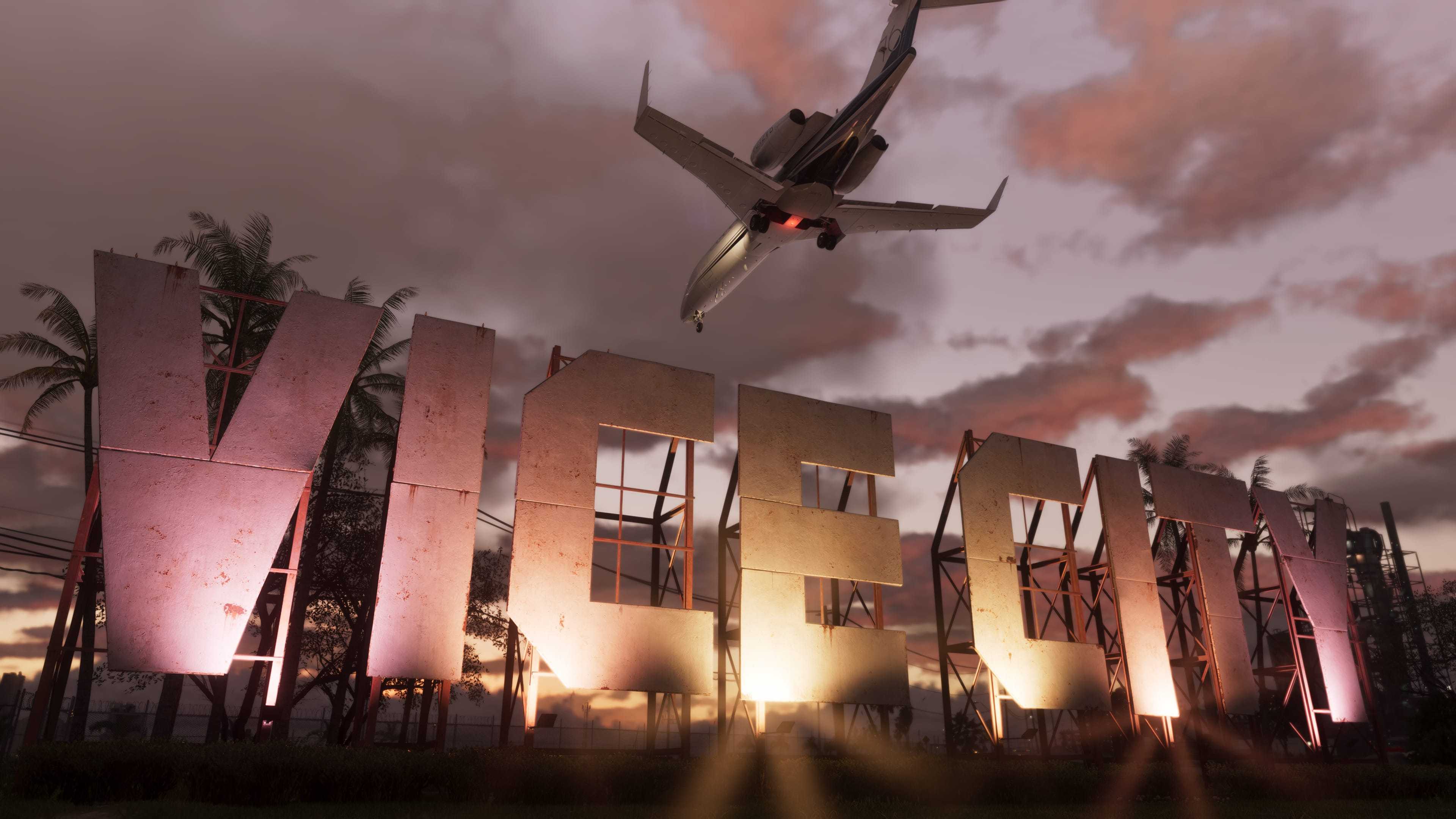 Flying into Vice City in Grand Theft Auto 6