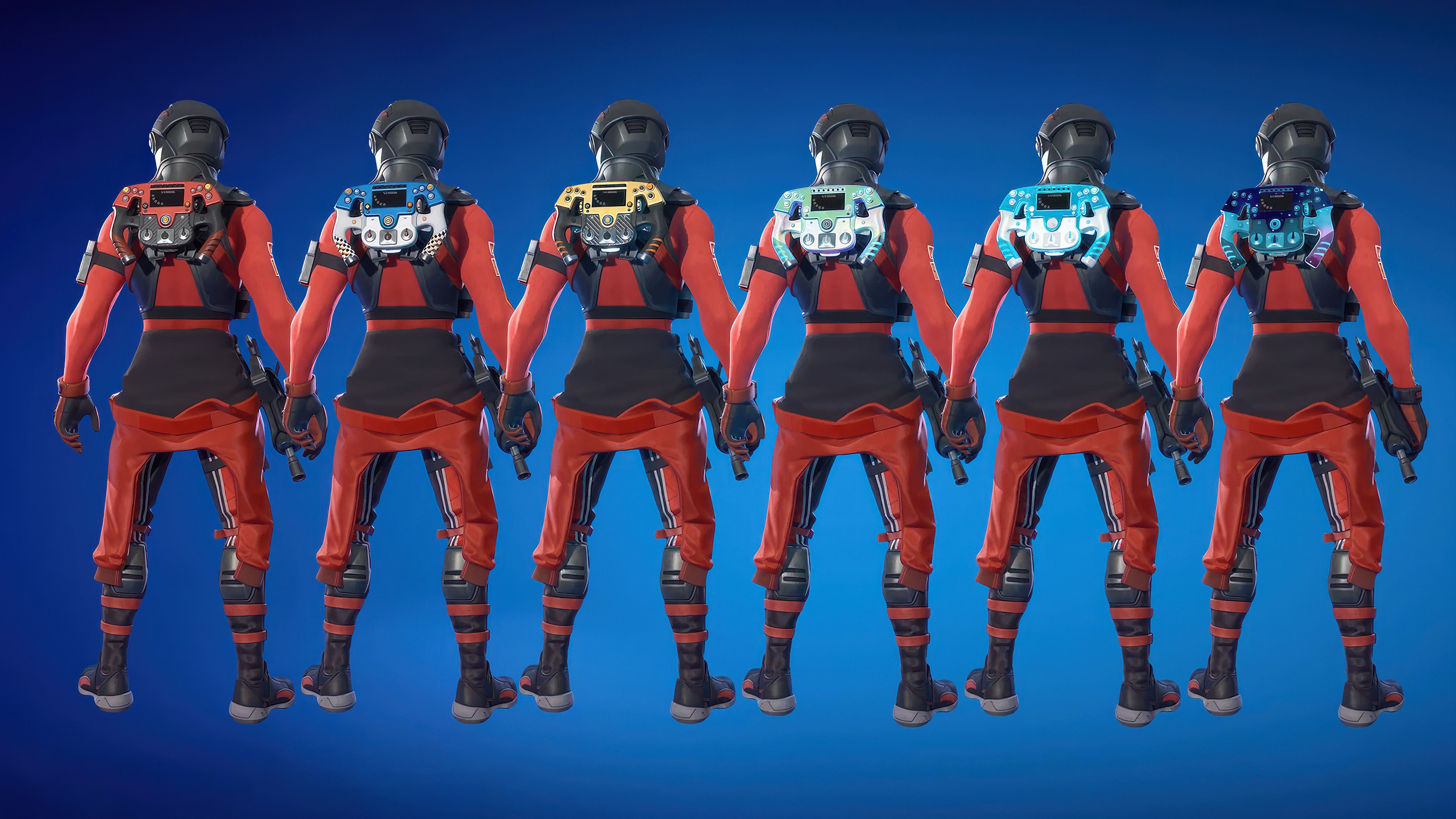 Fortnite Maxx Speed skin com equipamento de corrida futurista