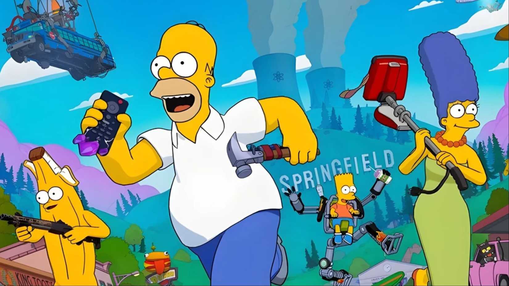 fortnite simpsons crossover