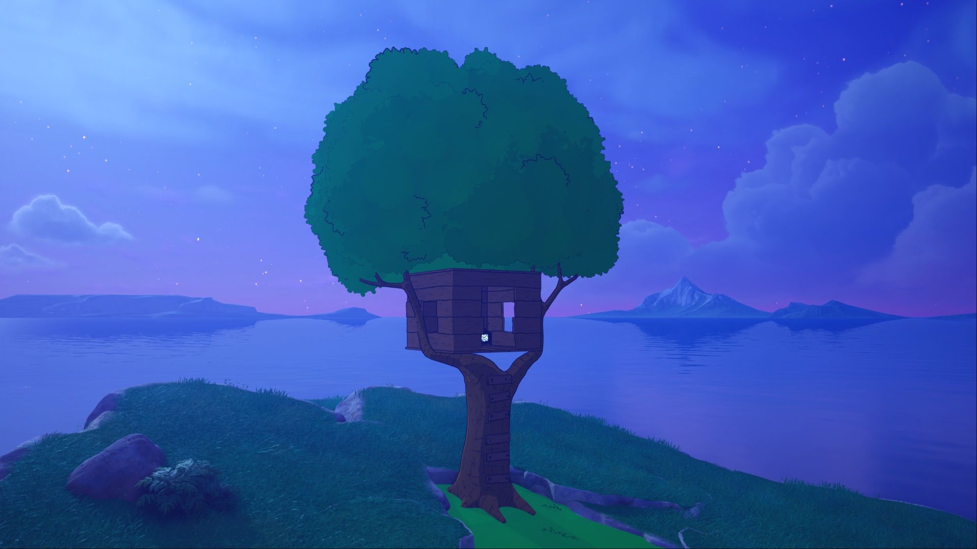 Fortnite - Localização da casa da árvore de The Simpsons.