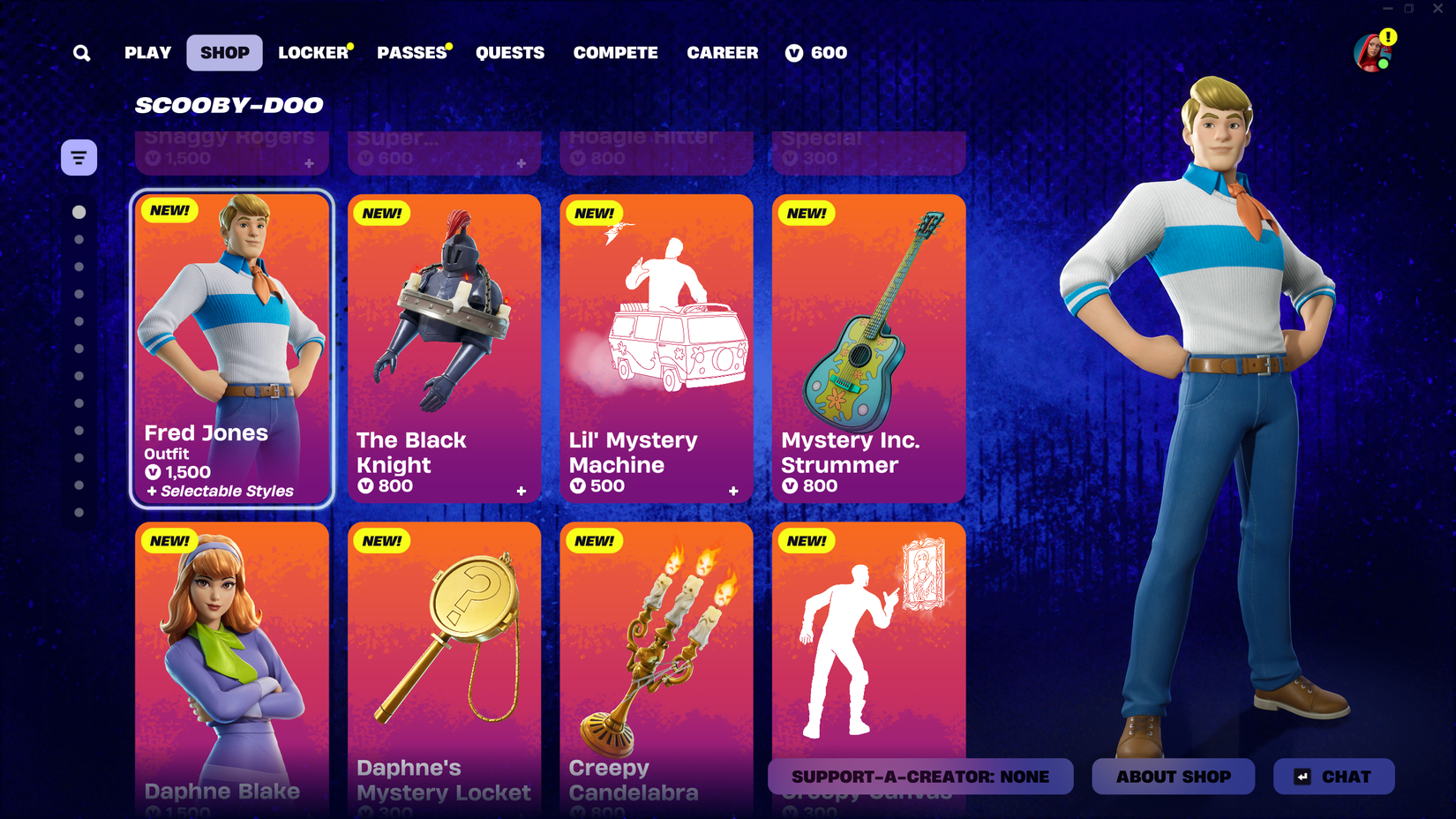 fred jones in fortnite