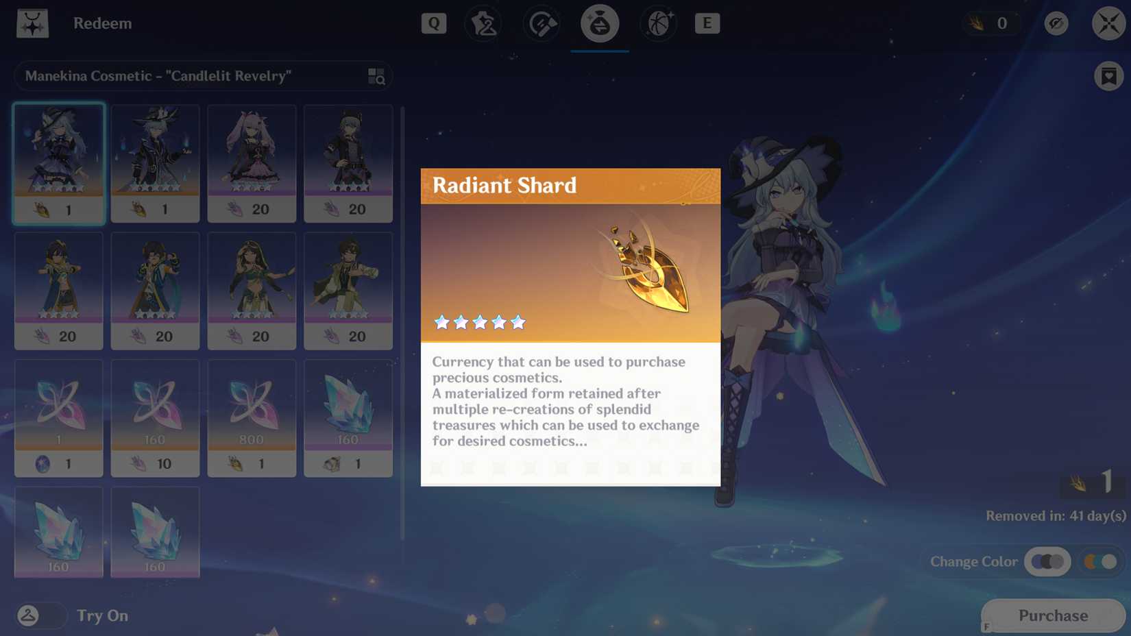 genshin-impact-miliastra-wonderland-odes-currency-how-get-arcane-keystone-chronal-nexus - radiant shard