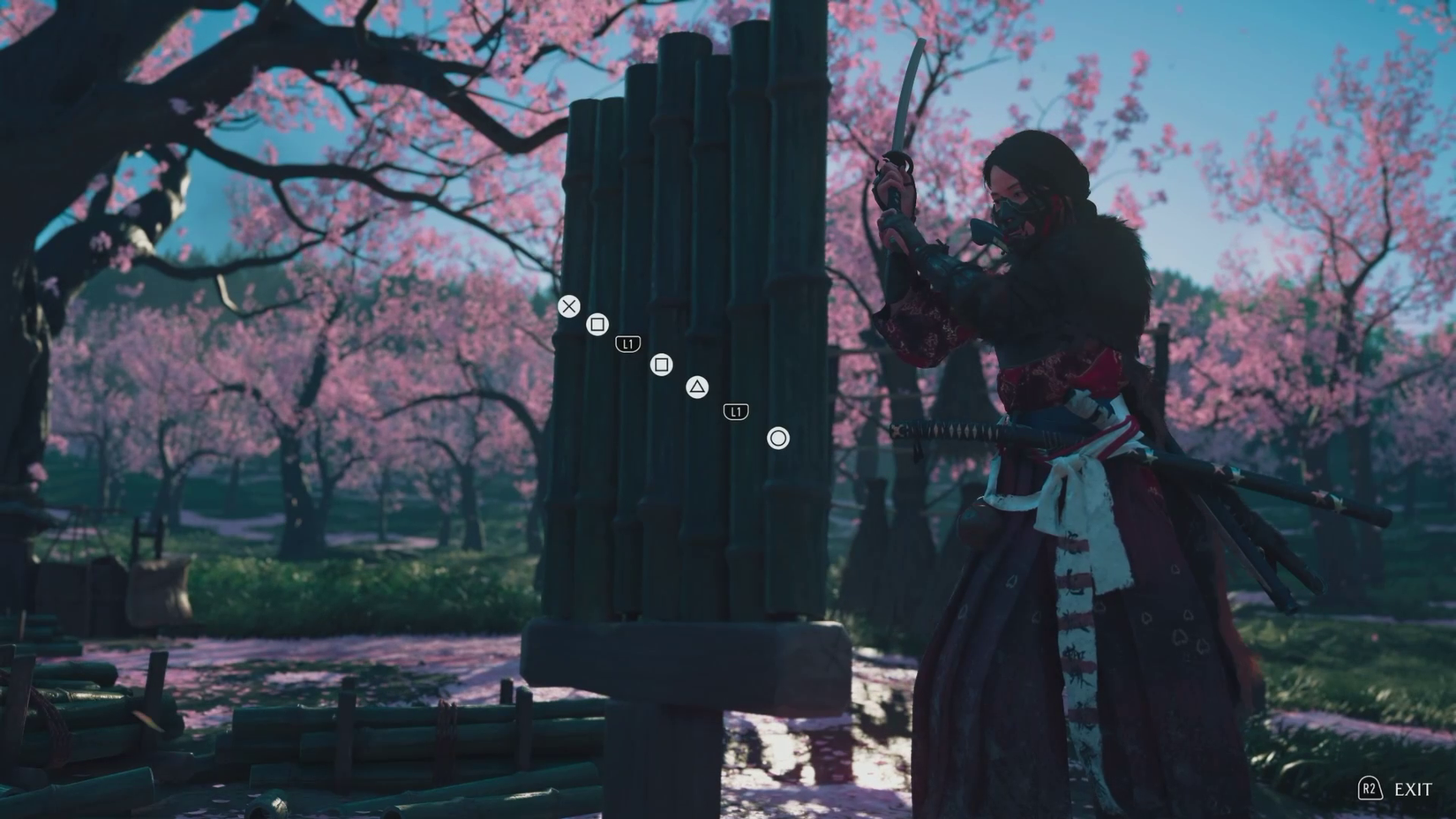 Sequência de Ataque de Bambu em Ghost of Yotei