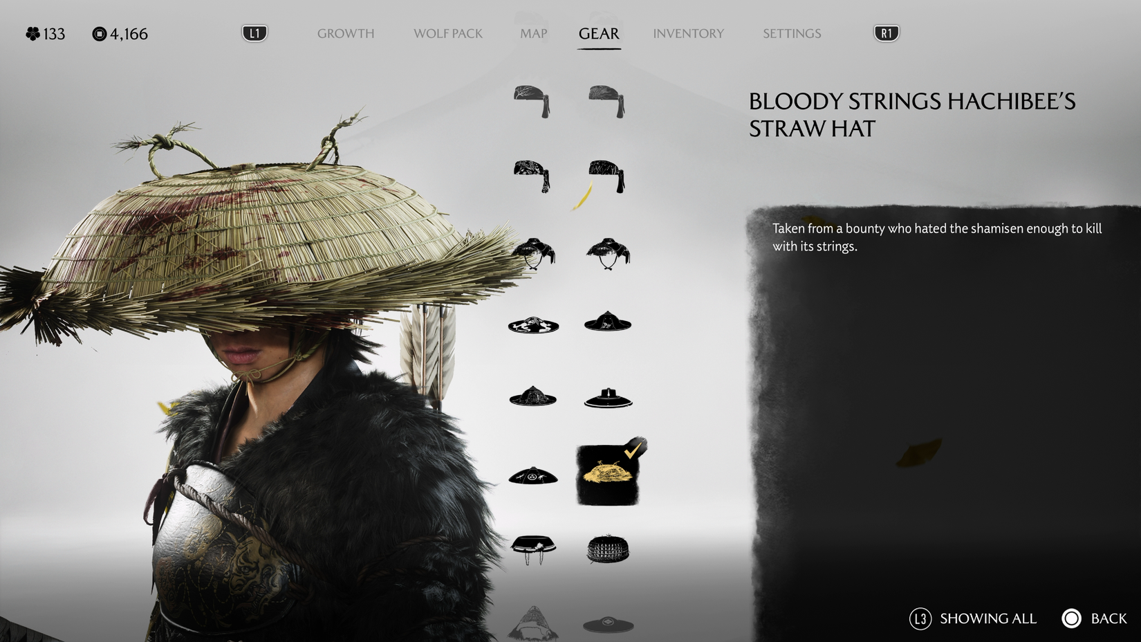 ghost-of-yotei-hats-57-bloody-strings-hachibees-straw-hat