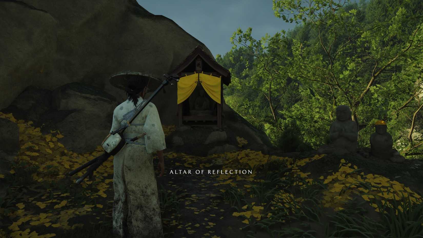 ghost of yotei Stone Spire Hideout altar of reflection