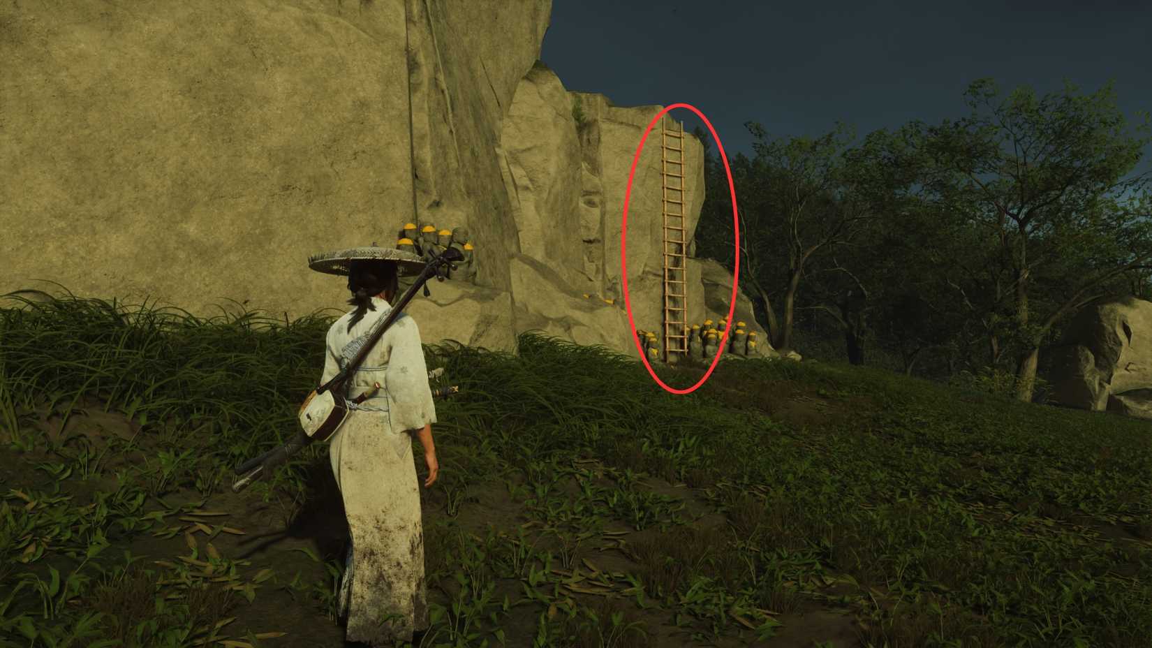 ghost of yotei Stone Spire Hideout climbing route (7)