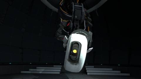 GlaDOS spares Chell's life at the end of the game - Portal 2