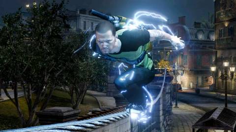 Gliding on a rail inFAMOUS 2