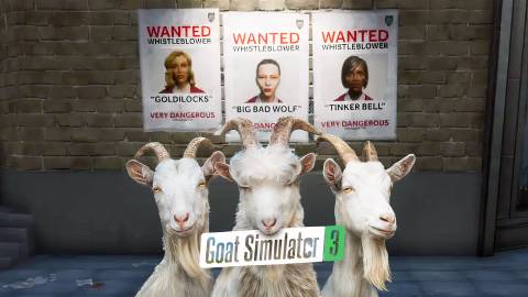 goat simulator 3 whistleblower police hat glasses feature